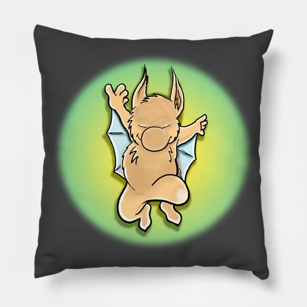 Bonkers the Bat: Flight Pillow by Christopher Bendt