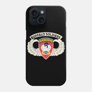 Airborne Badge - 555th Parachute Infantry Bn - SSI w  Buffalo Soldiers Tab X 300 Phone Case