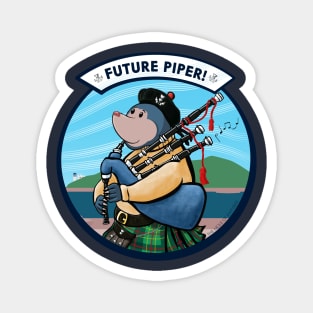 Future Piper Bagpipe Player Pipe Band Magnet