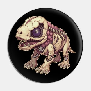 Scary Mummy Chibi T-Rex Isometric Dinosaur Skeleton Pin