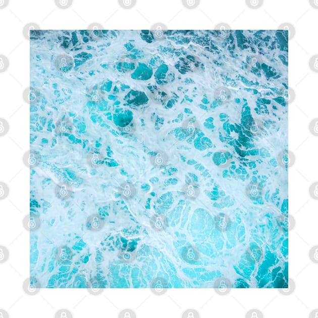 SCENERY 01 - Blue Ocean Wave White Ripple by artvoria