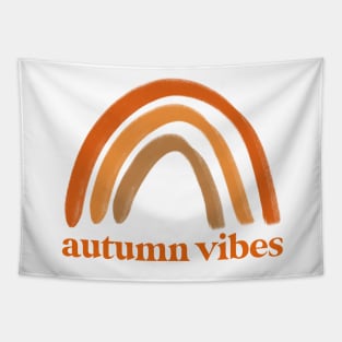 autumn vibes boho rainbow cute fall design Tapestry