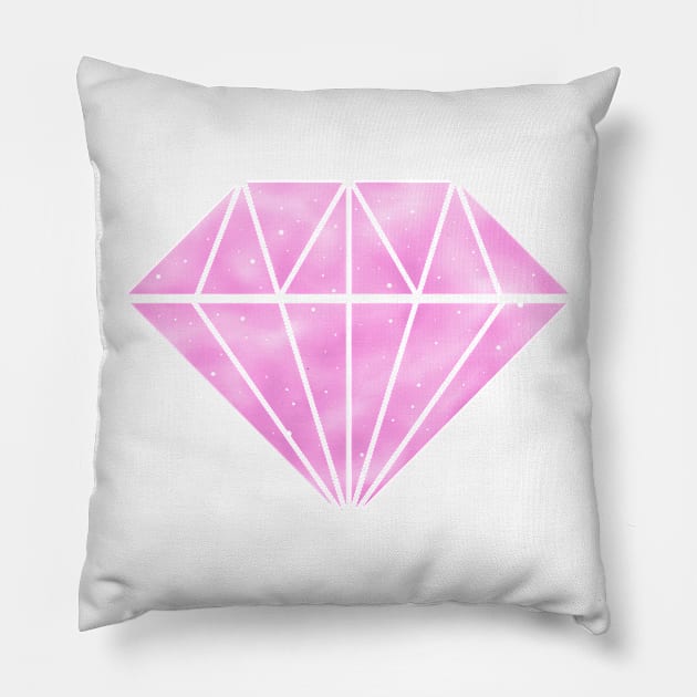 Bright Pink Diamond Pillow by TotalGeekage