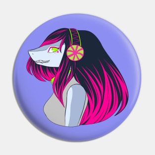 Mayhem Shark Girl Pin