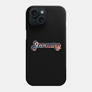 january - vintage retro 70s future b Phone Case