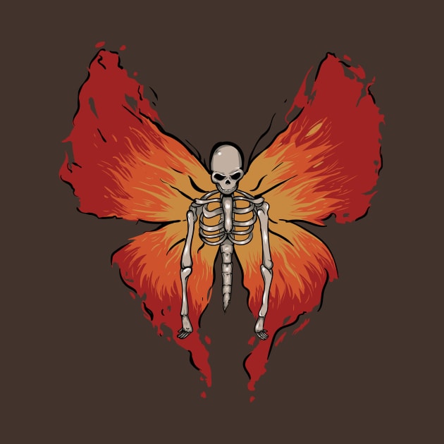 Skeleton Butterfly by BrayInk