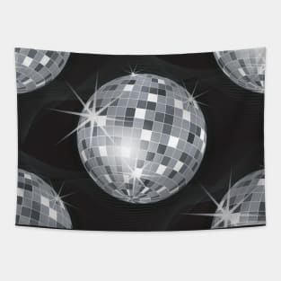 silver disco ball Tapestry