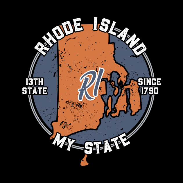 Rhode Island My State Patriot State Tourist Gift by atomguy