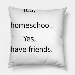 Yes, I homeschool. Pillow