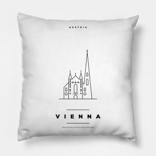 Vienna Minimal Black Line Design Pillow