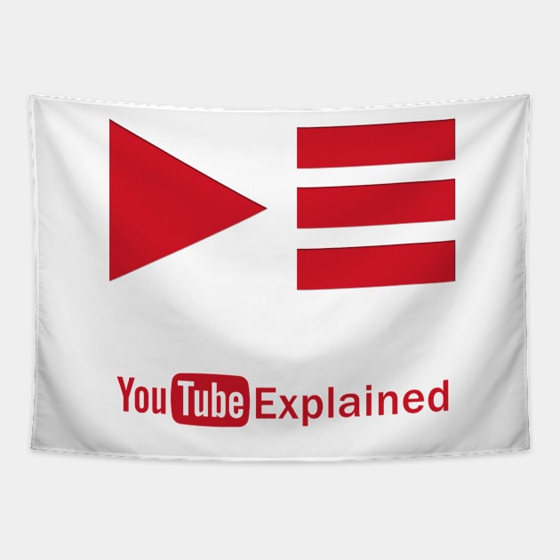 YouTube Explained Logo #2 Tapestry by YouTubeExplained