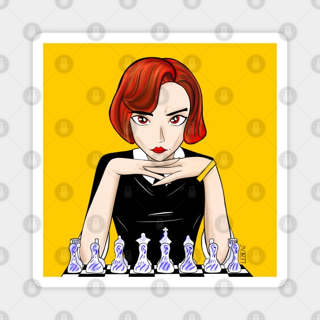 Beth the queen’s gambit in chessmaster Yellow.  Variant Magnet by jorge_lebeau