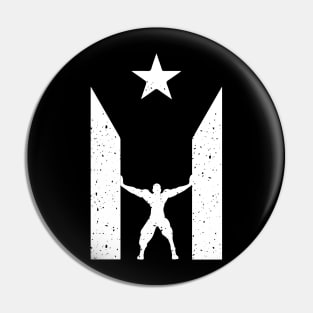 Puerto Rico Black Flag Shirt Resiste Boricua T shirt Pin