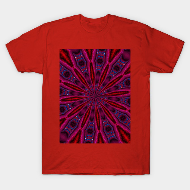 Ruby Sapphire Fractal Mandala Kaleidoscope Abstract