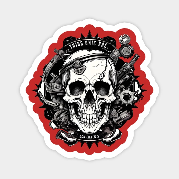 Garage Skull Design Magnet by ragil_studio