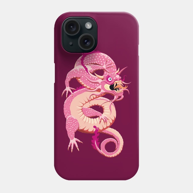 Pink Chinese Dragon Phone Case by TMBTM