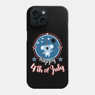 Happy 4th of July Cute Koala Phone Case