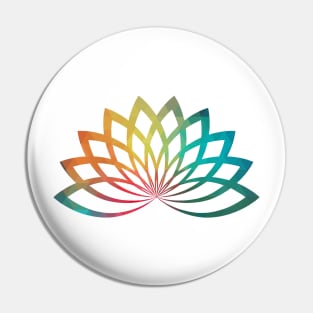 Rainbow lotus flower Pin