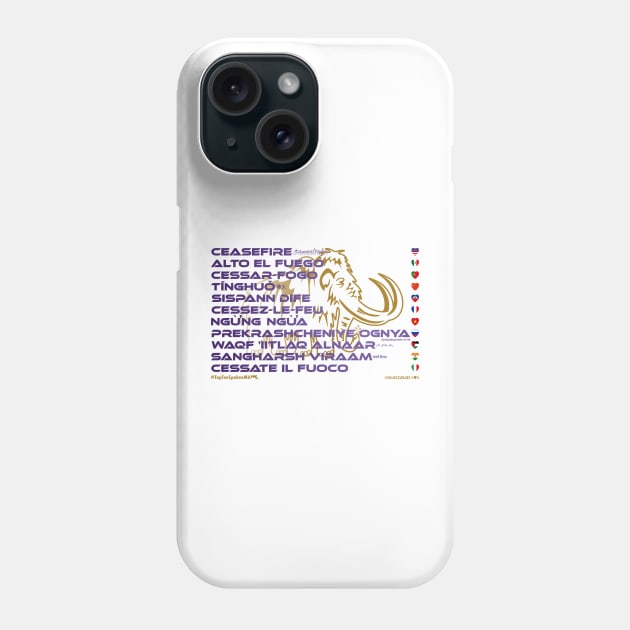 CEASEFIRE: Say ¿Qué? Top Ten Spoken (Massachusetts) (Mammoths) Phone Case by Village Values