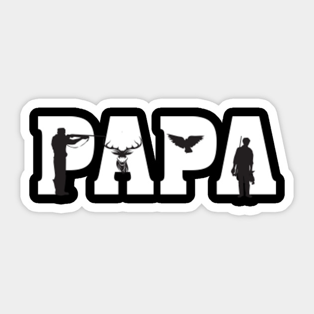 Hunter Dadfunny Papa Hunting Father Gift Top Hunter Dad Sticker Teepublic