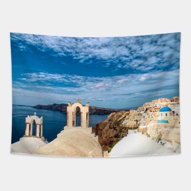 Santorini Tapestry by Memories4you