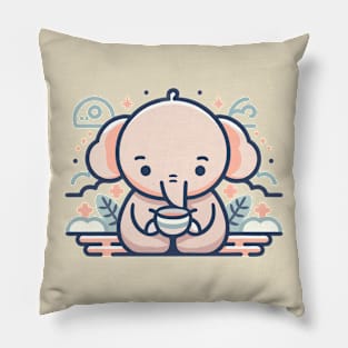 Elephant Kid Of Tea Pillow