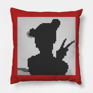 Hand v sign for peace or victory (Pixel Girl) Pillow