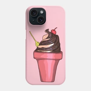 Chocolate and vanilla frozen yogurt Phone Case