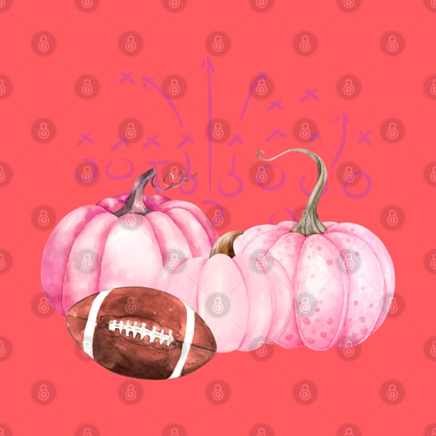 Pink October Football by LylaLace Studio