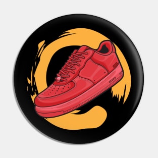 Force Triple Red Retro Sneaker Pin