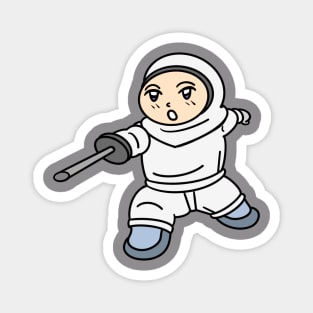 Cartoon kid fencing Magnet