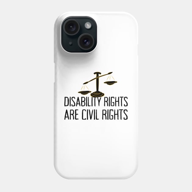 Disability Rights are Civil Rights (black mod logo) Phone Case by yassinebd