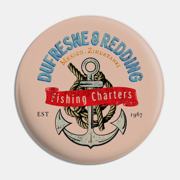 Andy & Red's Fishing Charters Pin by Nostalgia Avenue