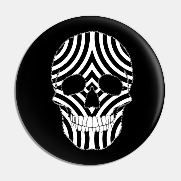 Two Tone Skull Pin by Nuletto