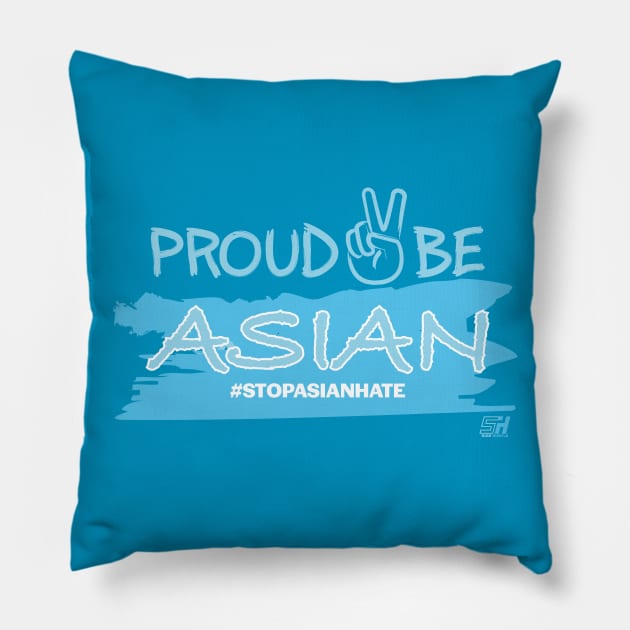 Proud 2 (Peace) Asian T-Shirt T-Shirt - Baby Blue Pillow by Side Hustle