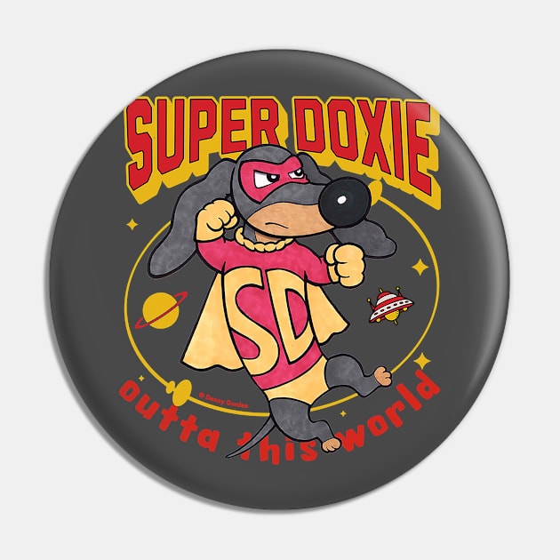 Cute Superhero Super Doxie outta this world Pin by Danny Gordon Art