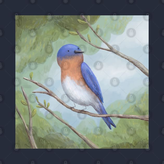 Bluebird on Branch by Sophie Corrigan