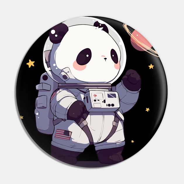 Panda Astronaut - Panda Bear Japanese Pin by Anassein.os