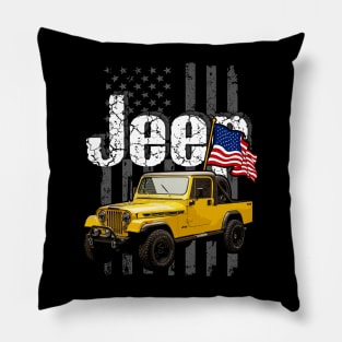 CJ-8 Scrambler Jeepcar JEEP Flag Pillow