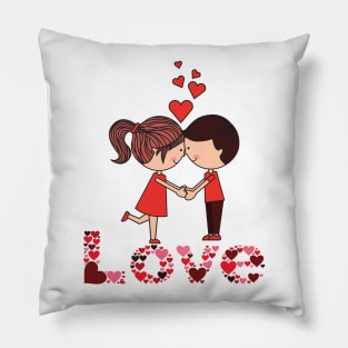 love - A couple expressing their love Pillow