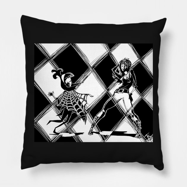 Lydia and Death Pillow by IgnacioRojas001