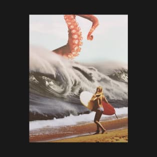 Woman Tentacle Kraken "Face Your Fears" Art by Cult Class T-Shirt