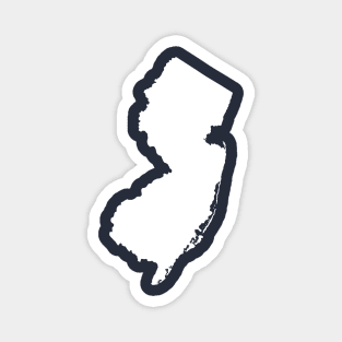 New Jersey White State Magnet