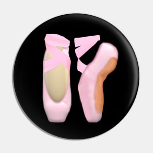 Ballerina Toe Shoes (Black Background) Pin