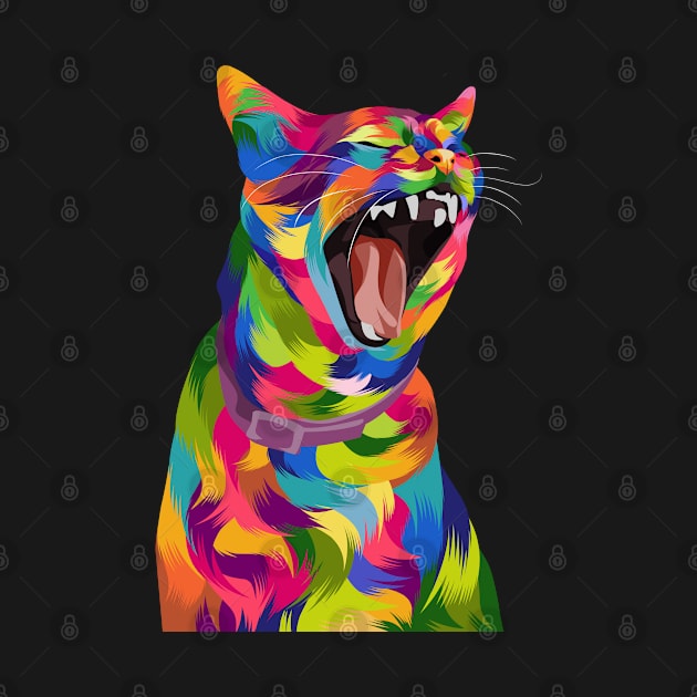 Cat Pop Art Illustration by Sandee15