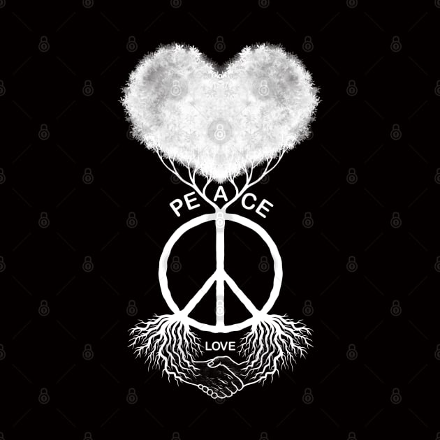 Peace symbol with tree peace sing by Artardishop