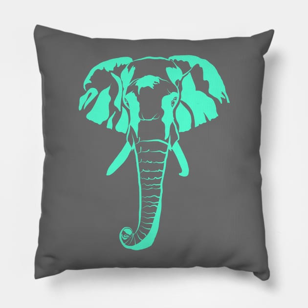 Elephant Pillow by Danispolez_illustrations