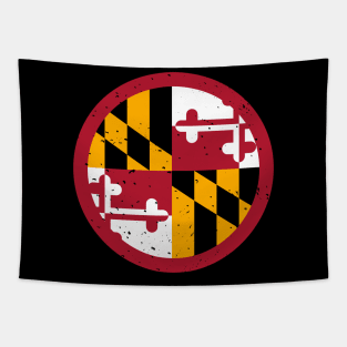 Retro Maryland State Flag // Vintage Maryland Grunge Emblem Tapestry