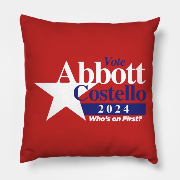 Abbott Costello 2024 Pillow by MindsparkCreative