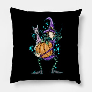 Cute Halloween Witch Pillow